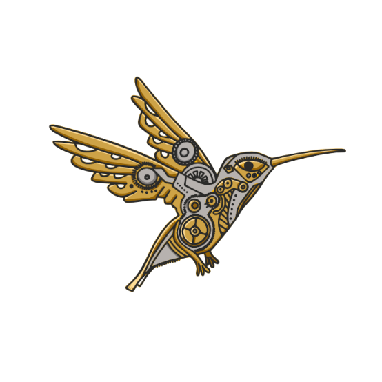 TLC CNC mechanical hummingbird mascot